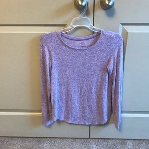 purple and white justice sweater